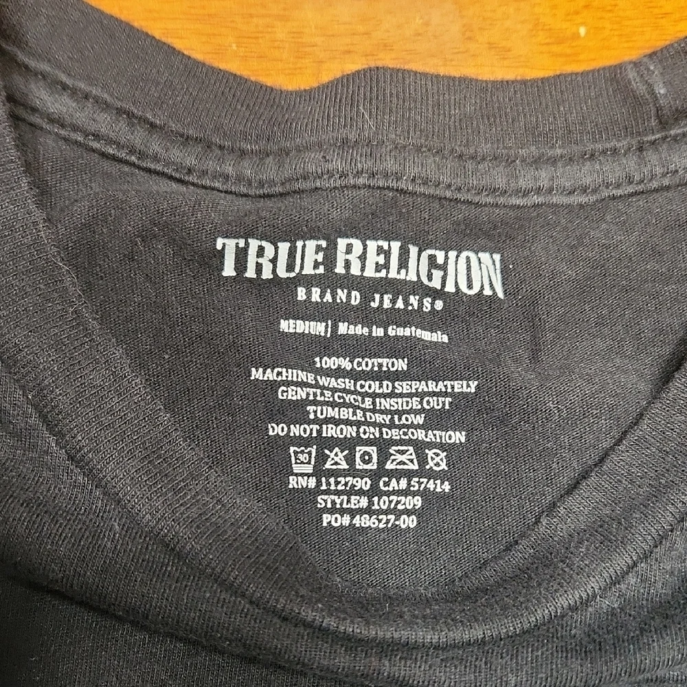 True Religion Black Short Sleeve Tee